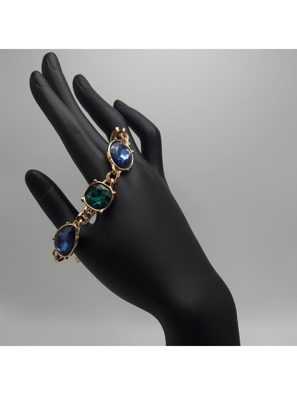 Blue And Green Gem Stone Bracelet